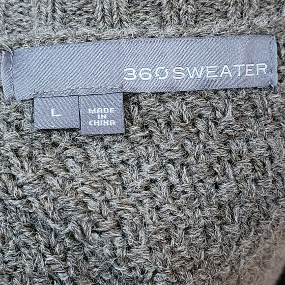 360 Sweater  Merino Wool Alpaca Cable Knit Boxy Fit Sweater - Picture 4 of 7